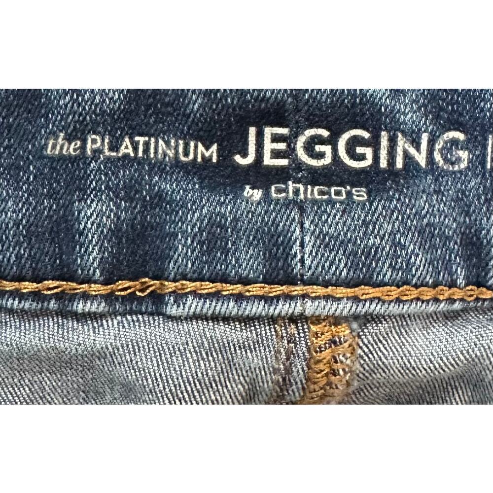Chico's 2.5 The Platinum Jegging Blue Jeans Size 14 - Picture 9 of 10